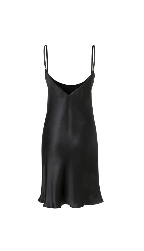 Monique Slip Dress - Black