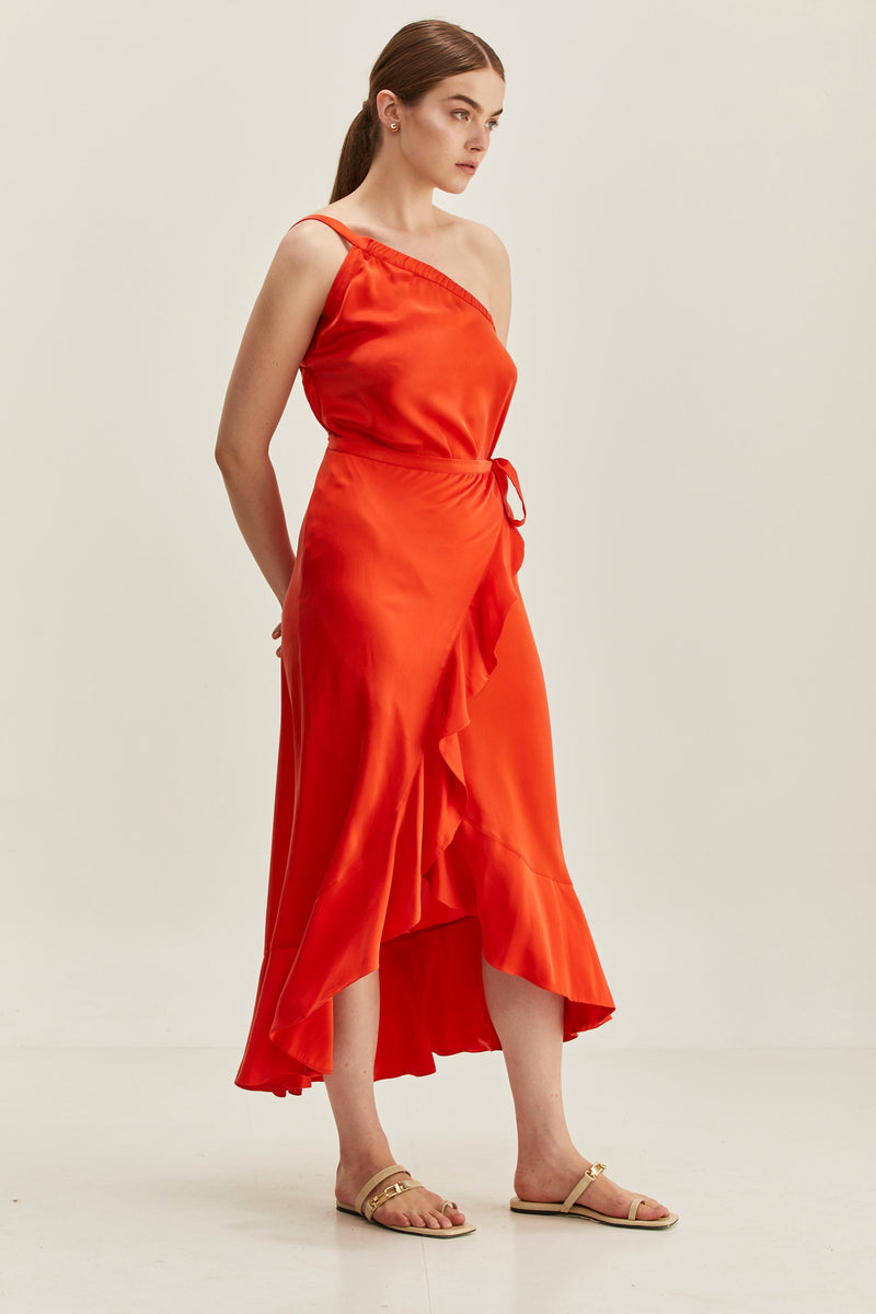 Cilia Dress - Candy apple red