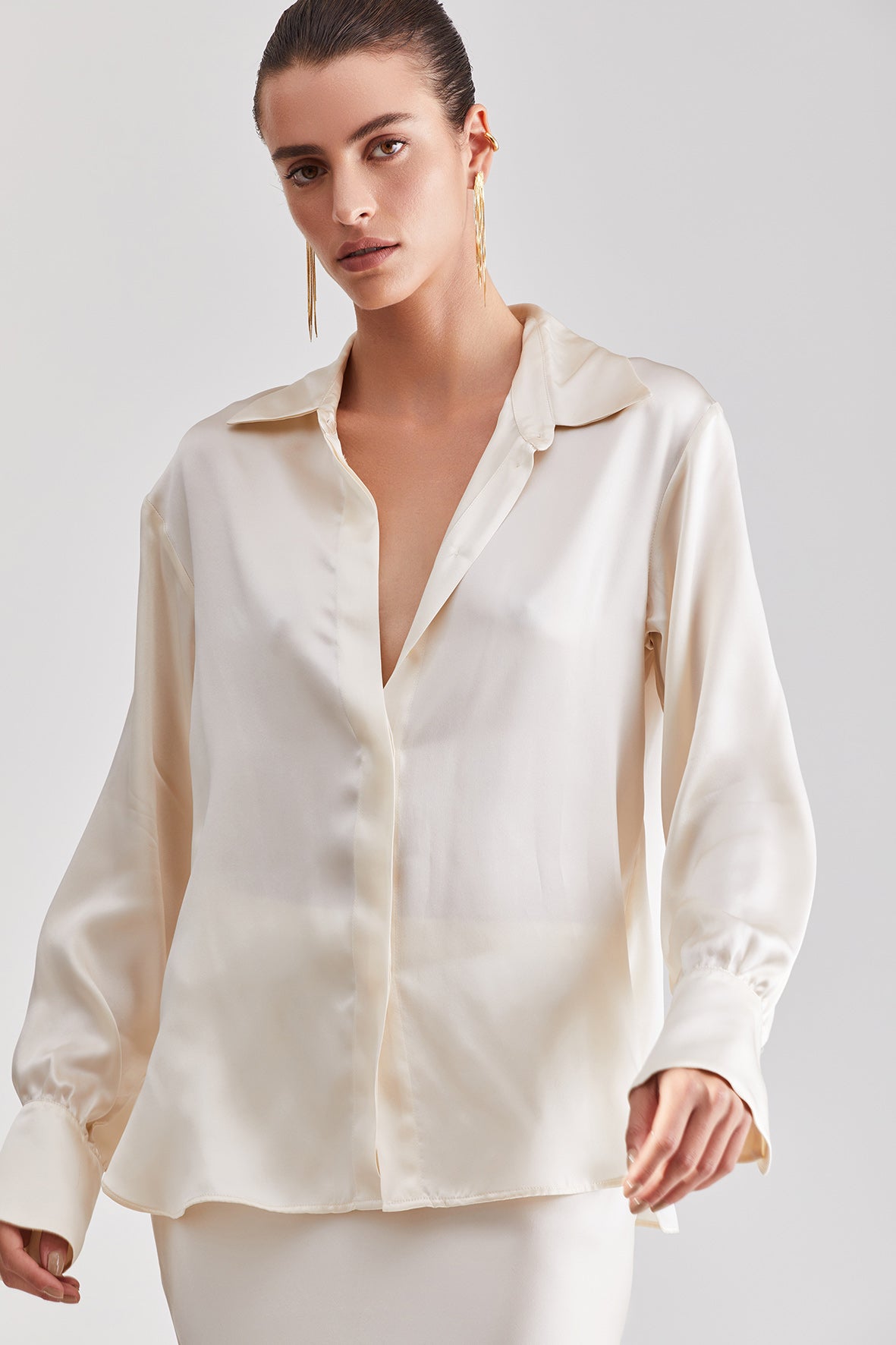 Carmelia Silk Shirt Ivory