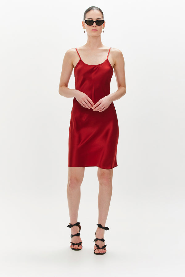 Monique Slip Dress - Terracotta