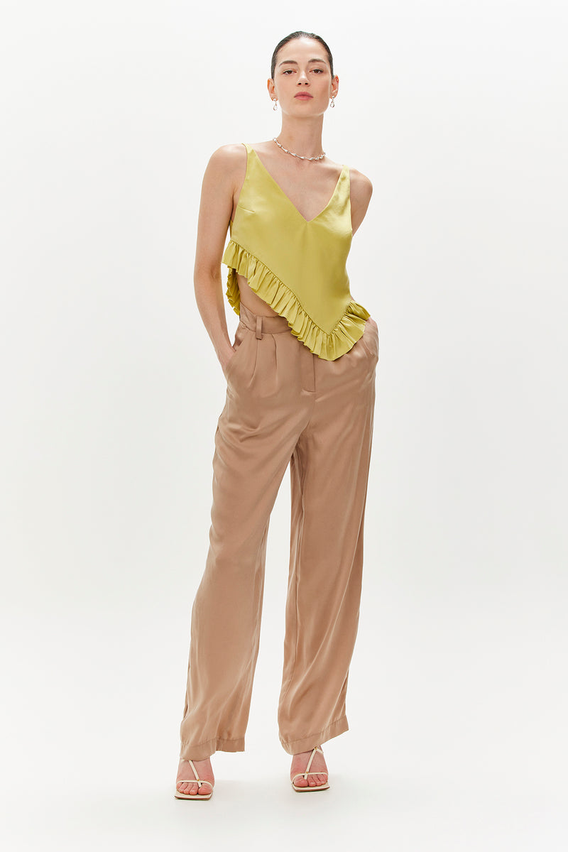 Manuelle Silk Pants - Champaign