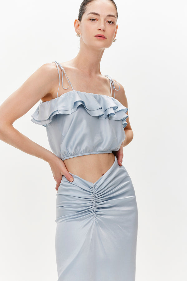 Lori crop top - Light Blue