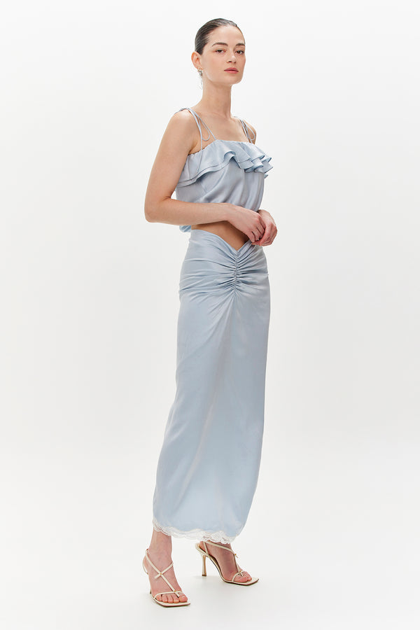 Josephine Maxi skirt- Light Blue