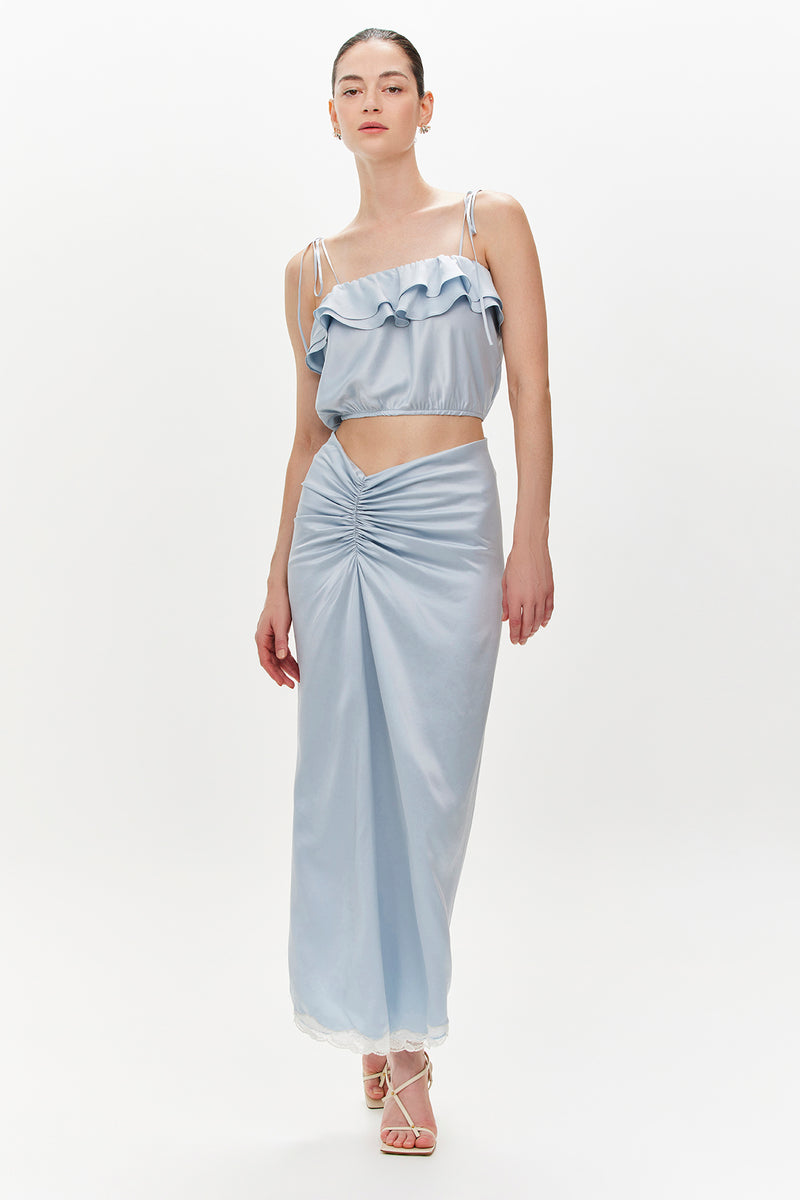 Josephine Maxi skirt- Light Blue