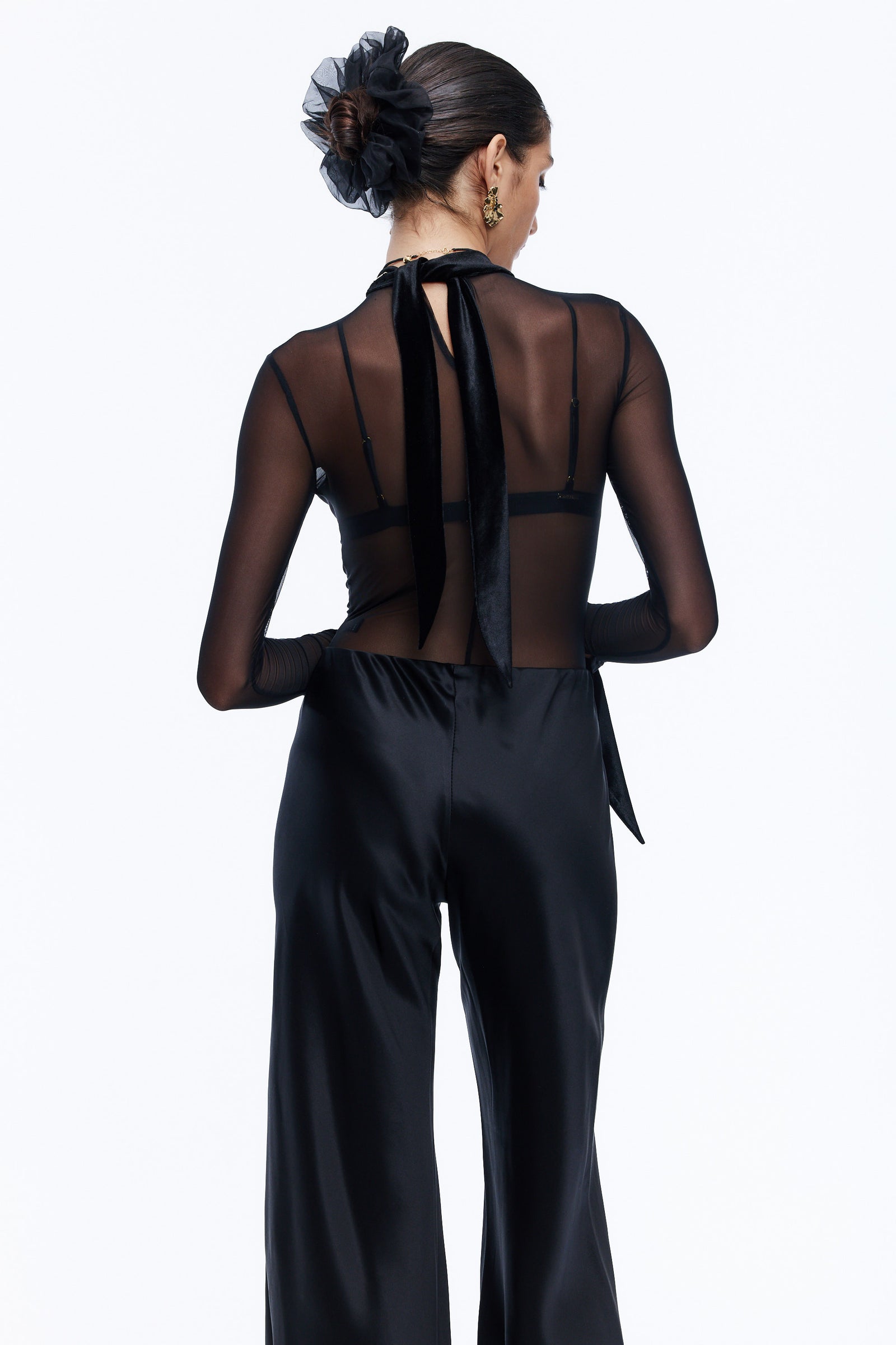 poisポワwarm sheer bodysuit [black] M size Buy Pour Moi Black Ruched Mesh U Wire Padded Bodysuit from