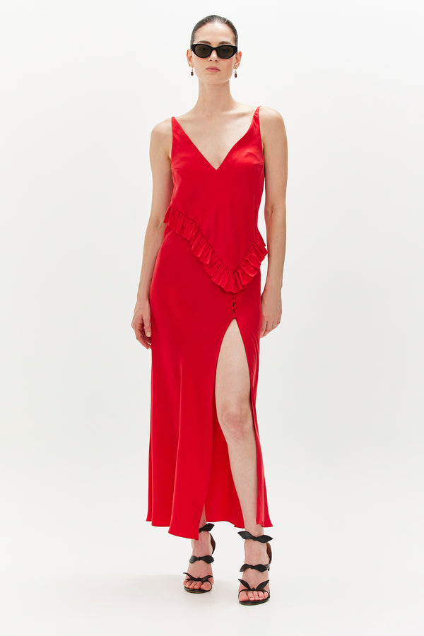 Milene Silk dress - Red