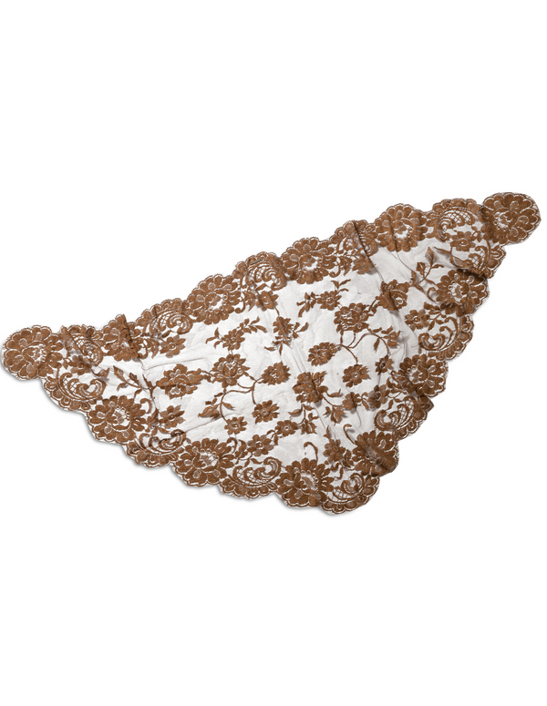 Delicate Lace scarf - Caramel Bloom