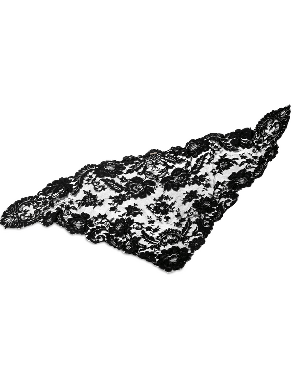 Delicate Lace scarf - Noir rose