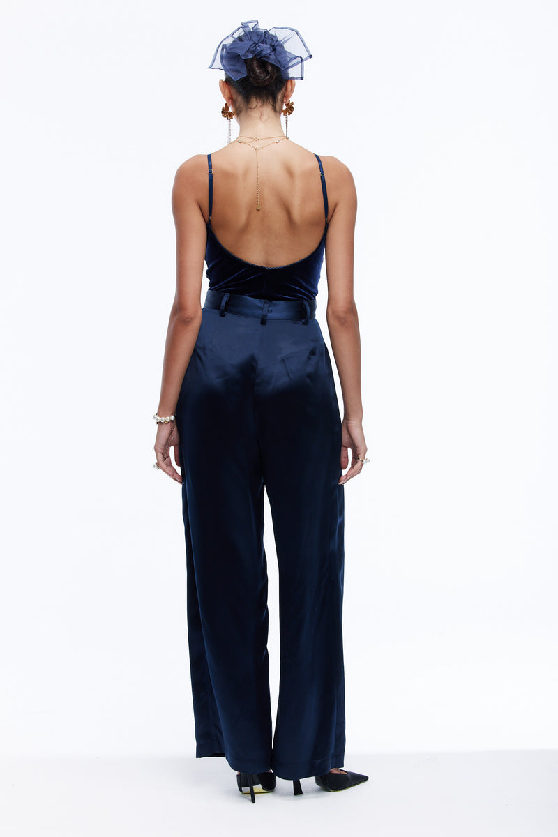 Manuelle Silk Pants - Blue