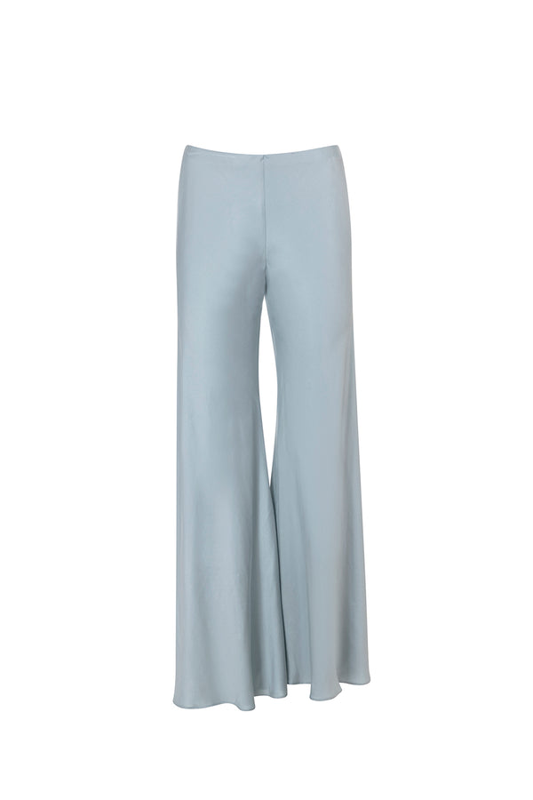 Ann Silk Pants - Light Blue