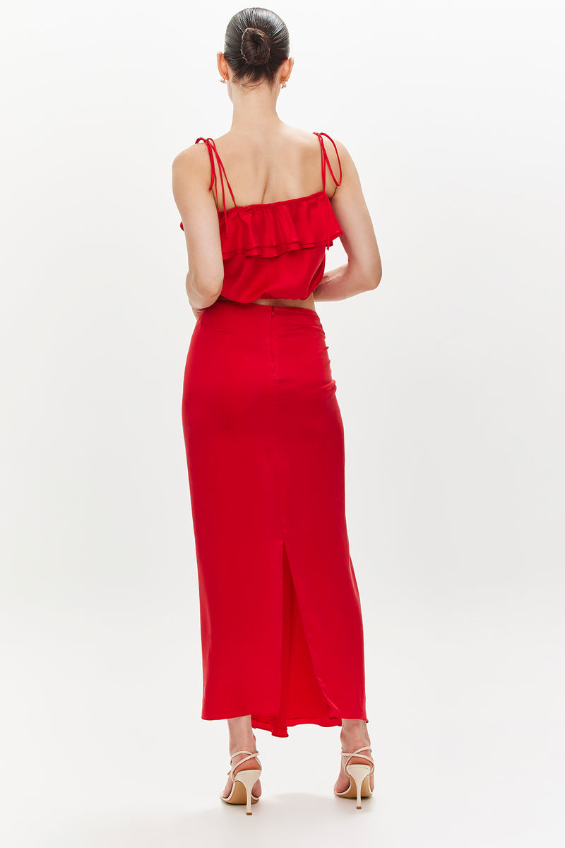 Josephine  Maxi skirt- Red