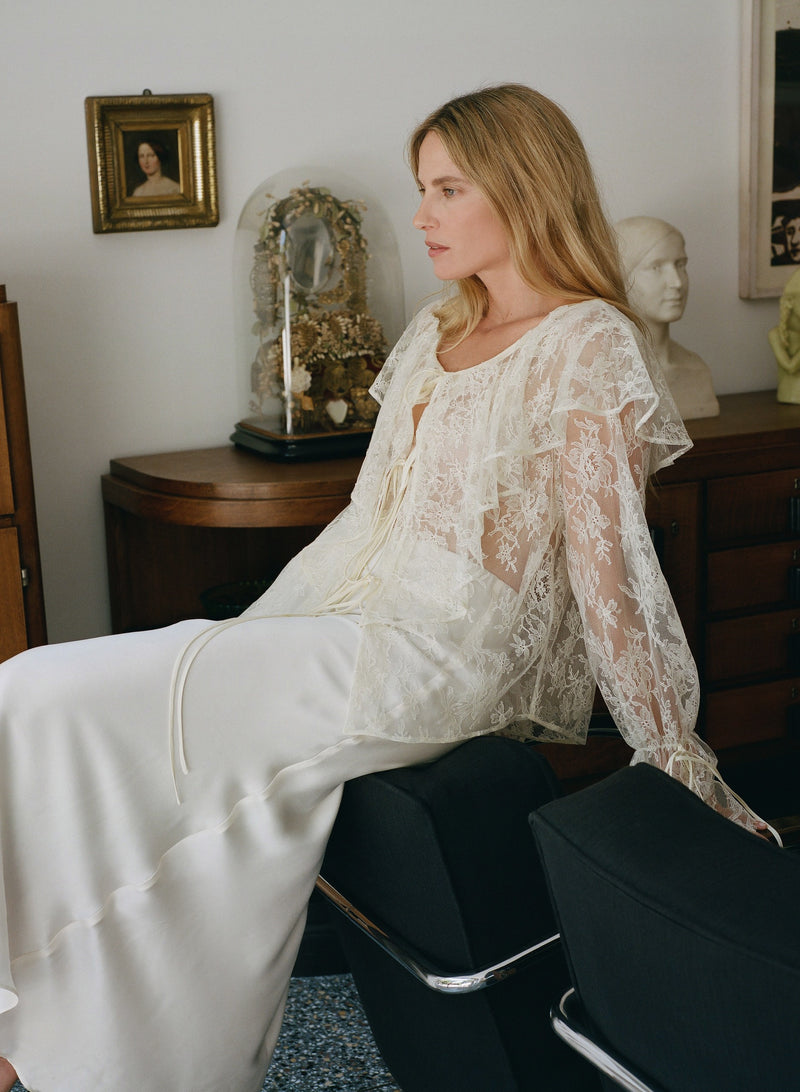 Fleur Lace Blouse - Butter