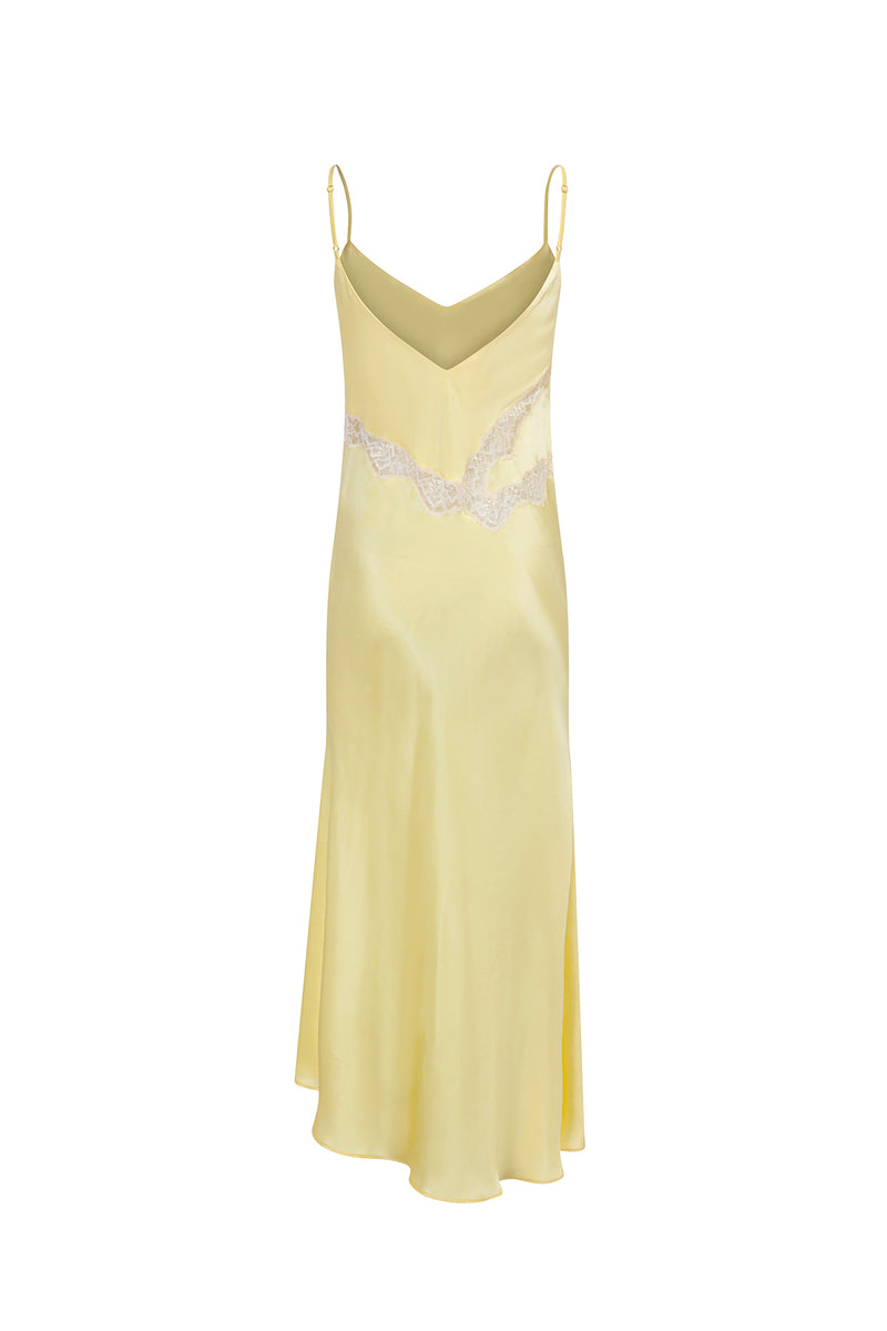 Jane Silk Dress - Light Yellow