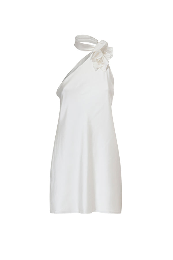 Olive dress - White