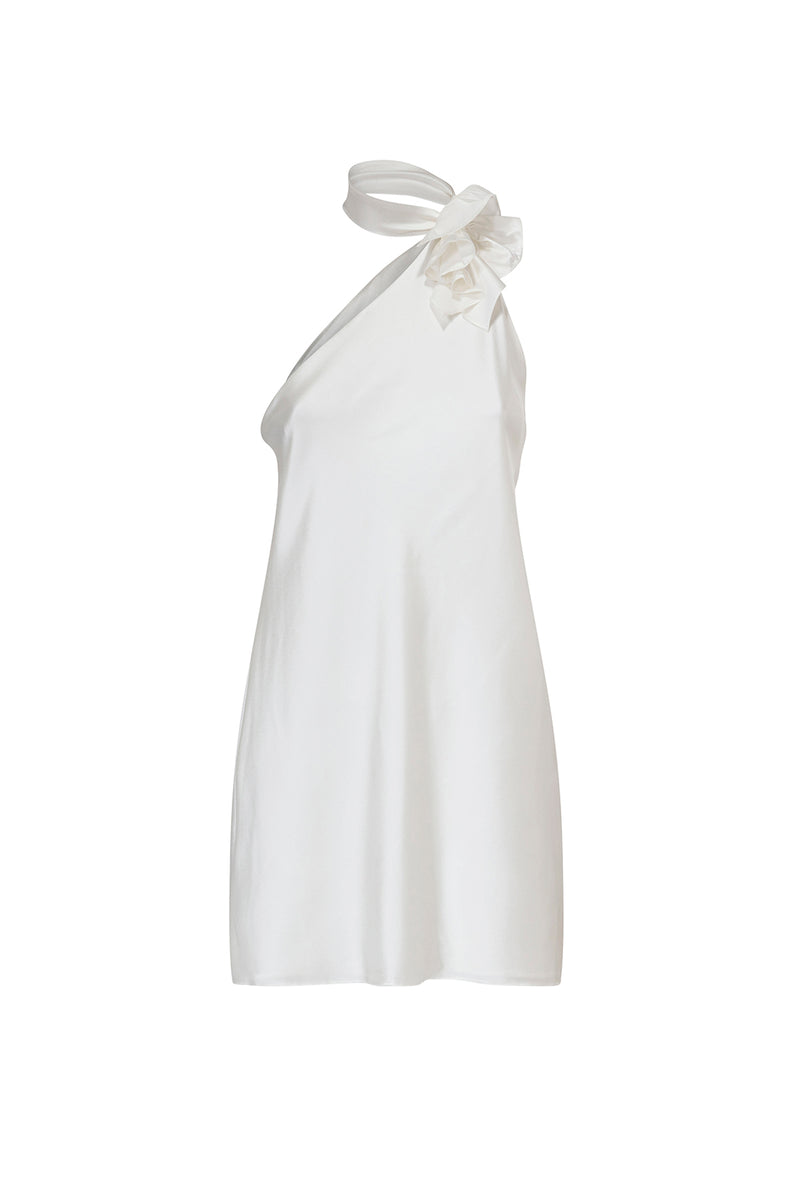 Olive dress - White