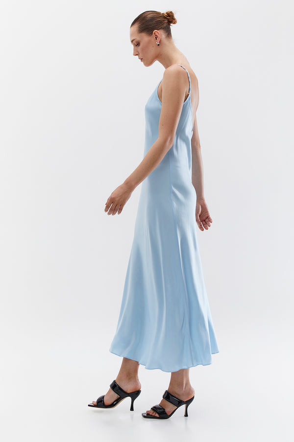 Mona Maxi Slip Dress - Sky Blue