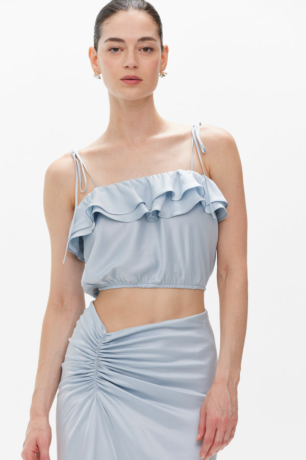 Lori crop top - Light Blue