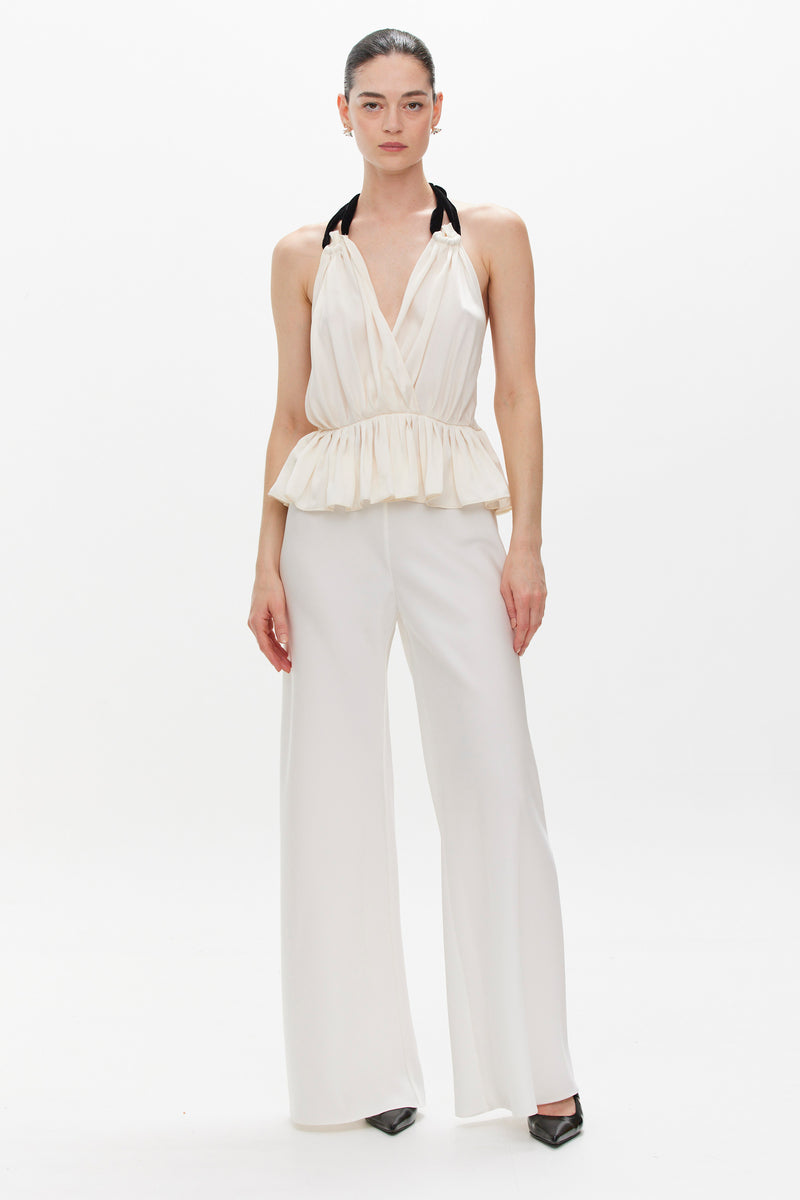 Julienne Halterneck top - IVORY