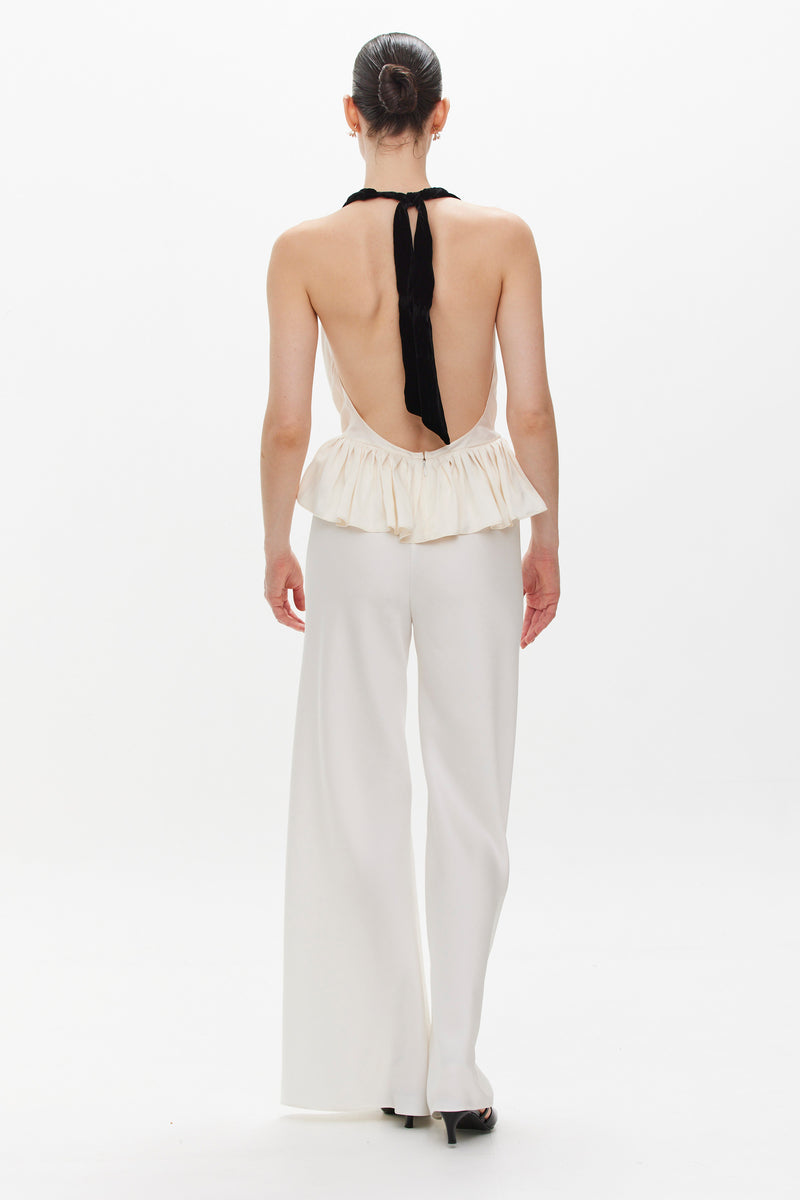 Julienne Halterneck top - IVORY