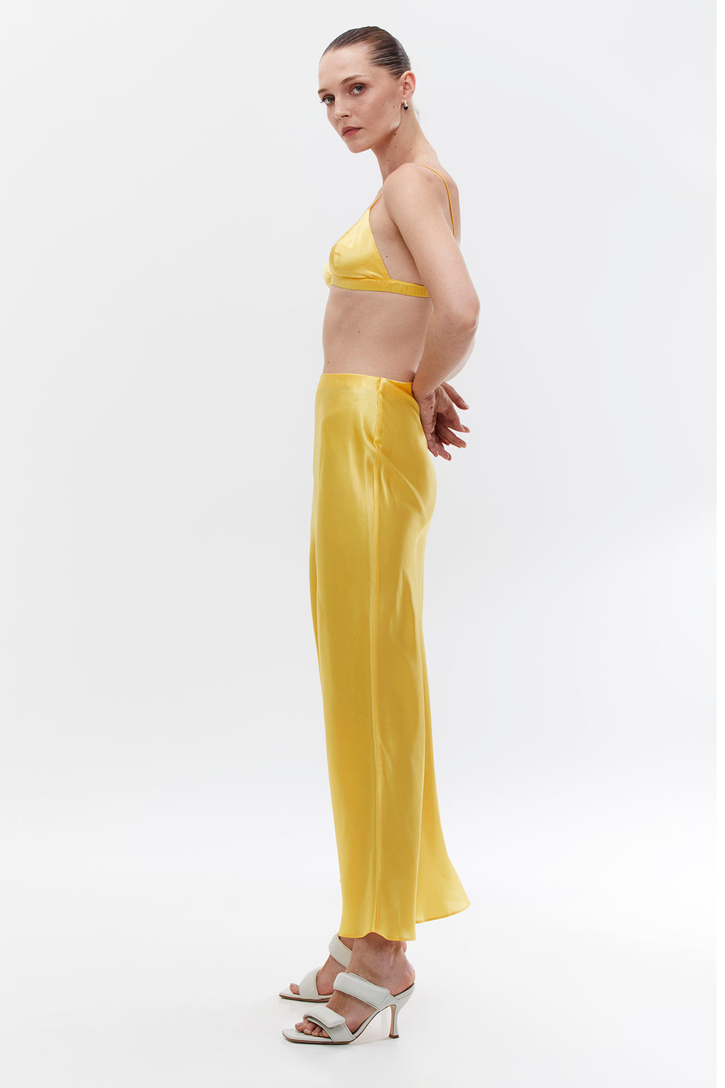 Penny Silk Skirt Maxi - AMBER – Petit Pois TLV