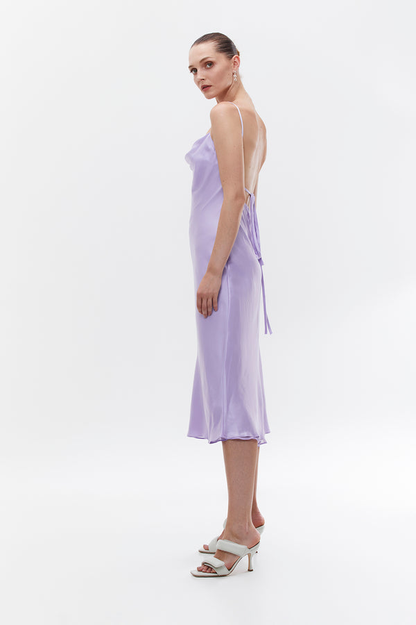 Virginie Silk Dress - LILAC