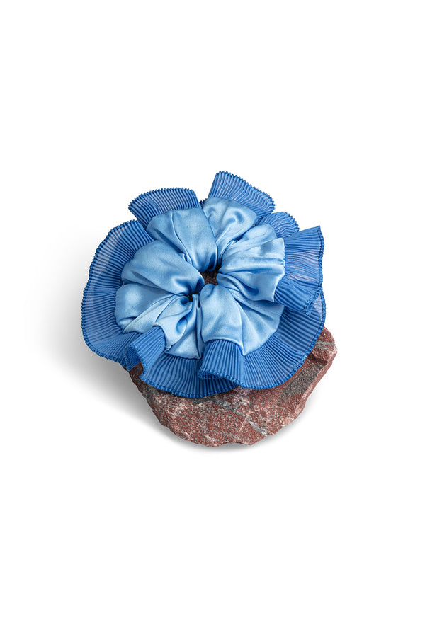 Plisse' Scrunchy - Sky Blue