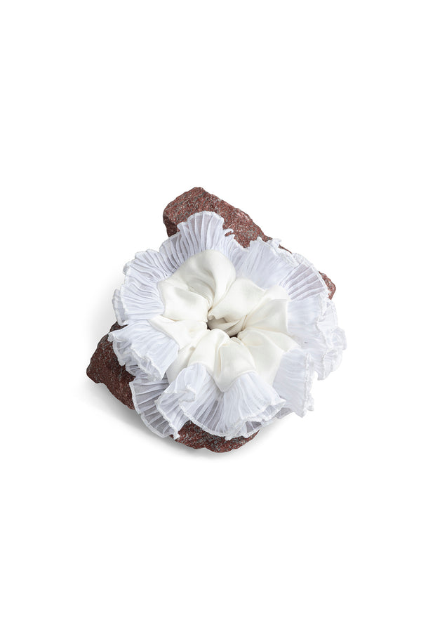 Plisse' Scrunchy - White