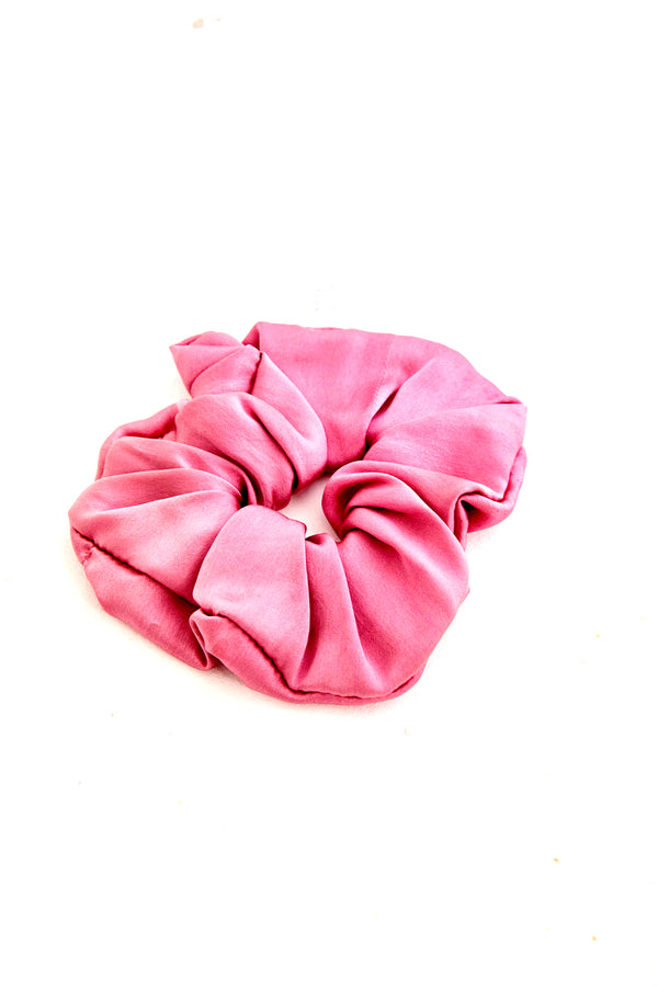 Silk Scrunchy - Rose pink