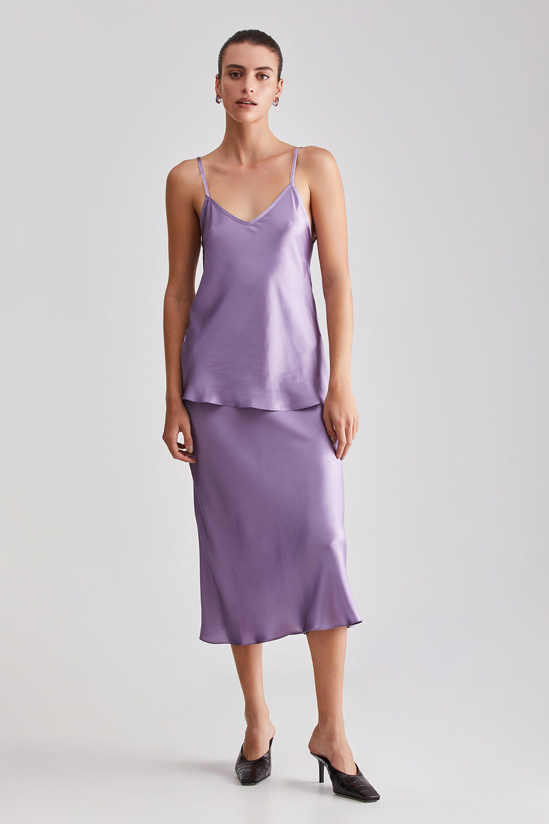 Penny Silk Skirt - Lavender