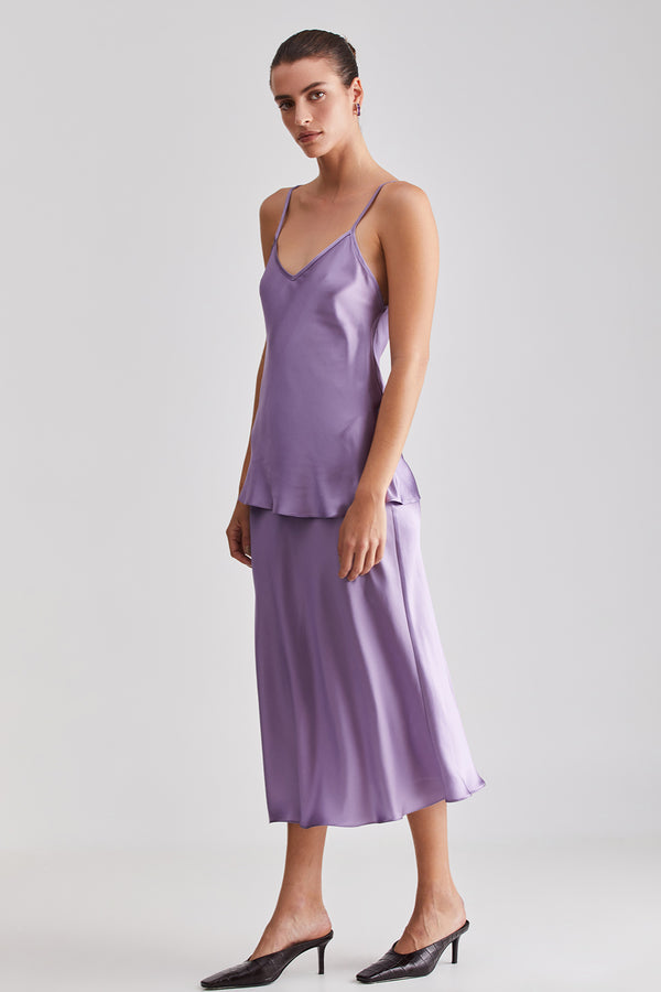 Penny Silk Skirt - Lavender