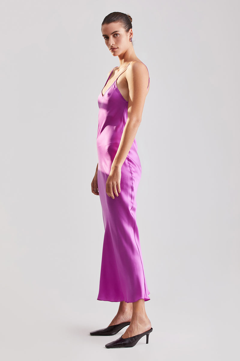 Mona Maxi Slip Dress - Violet